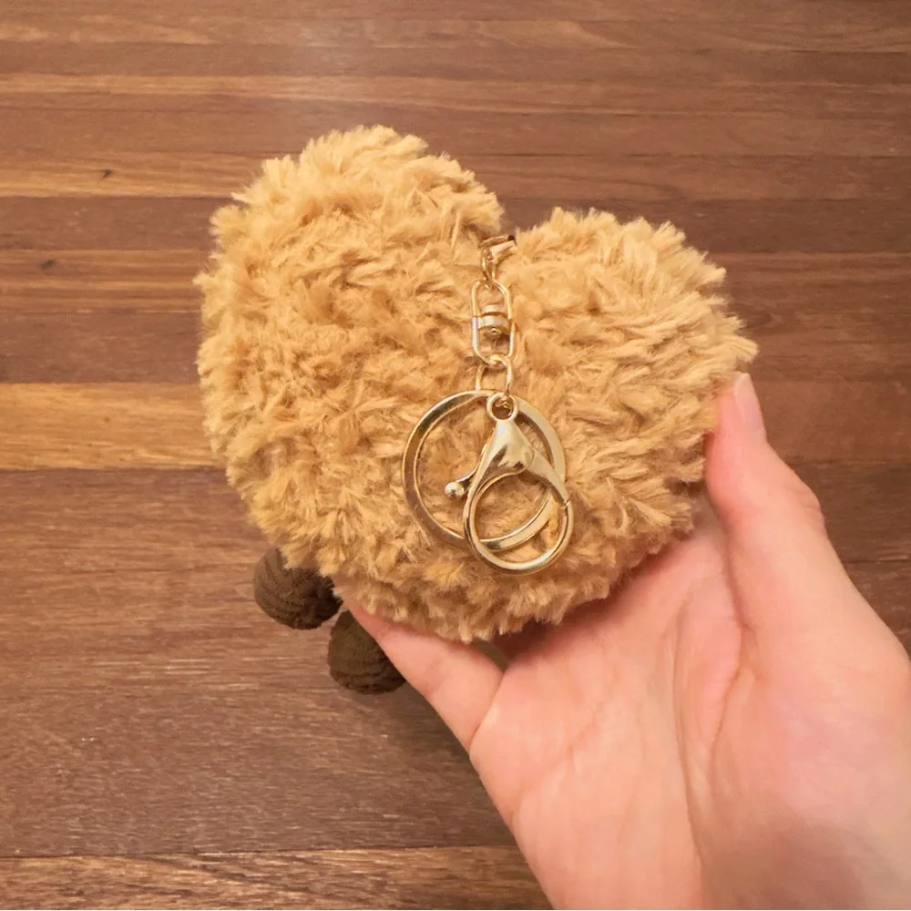 Palmier Pastry Plush Keychain Cute Bakery Dessert Charm Soft Mini Bag Pendant